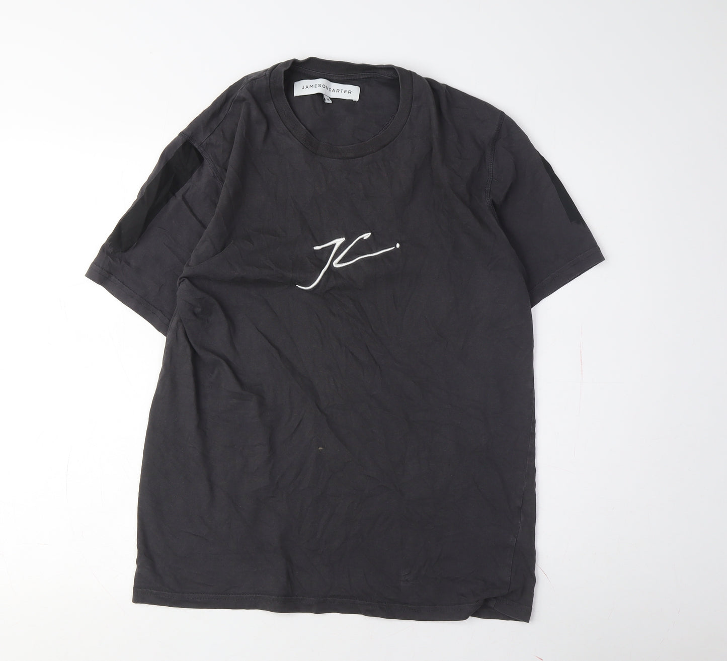 Jameson Carter Mens Black T-Shirt Medium Crew Neck