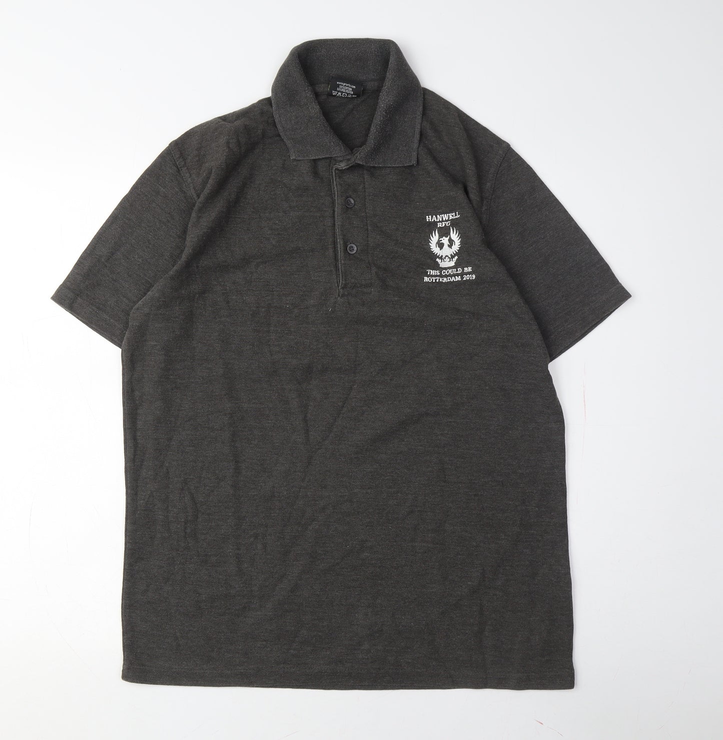 Pro RTX Men's Grey Polo Shirt M Short Sleeve Casual