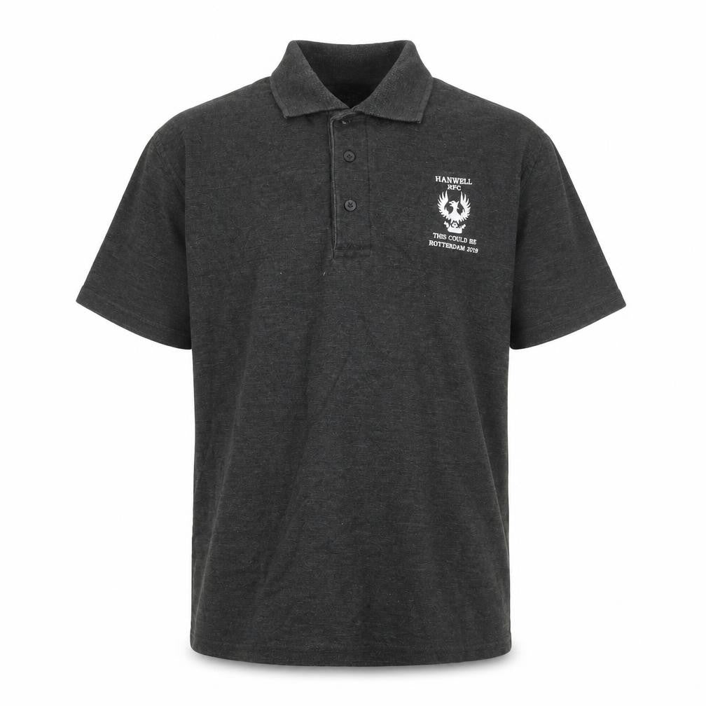 Front view of Pro RTX Men's Grey Polo Shirt M Short Sleeve Casual