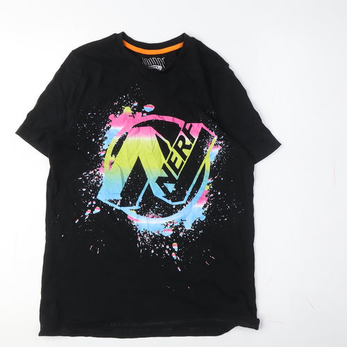 Nerf Boys Black Graphic T-Shirt, XL, Casual Style