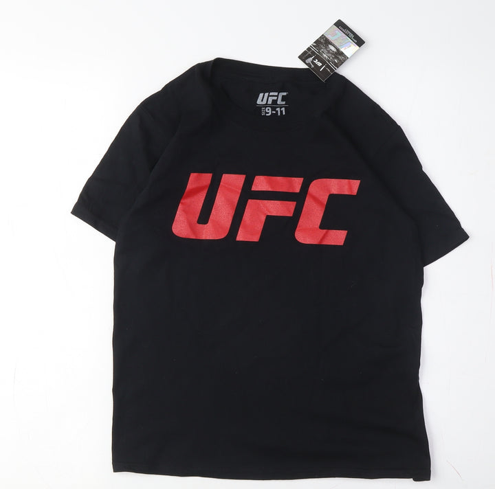 UFC Boys' Black Graphic T-Shirt 9-11 Years
