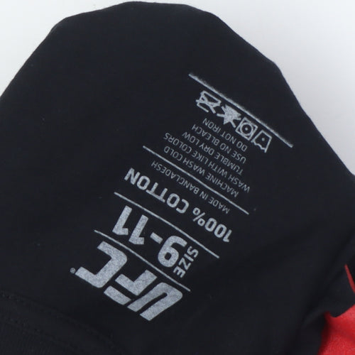 UFC Boys' Black Graphic T-Shirt 9-11 Years