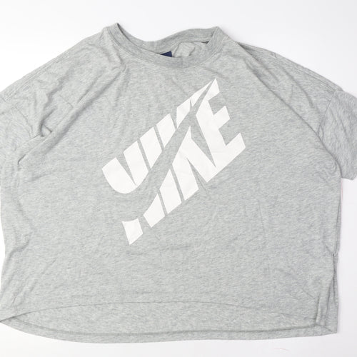 Nike Unisex Grey M Jersey T-Shirt, Regular Fit