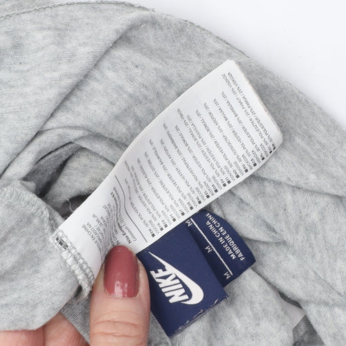 Nike Unisex Grey M Jersey T-Shirt, Regular Fit