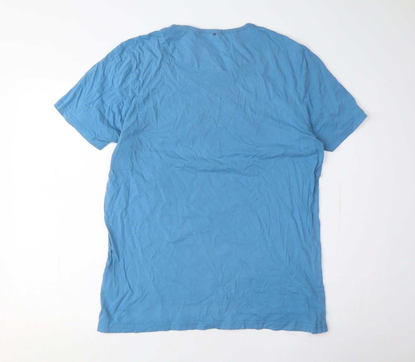 Oxbow Men's Blue Retro Graphic Print T-Shirt M