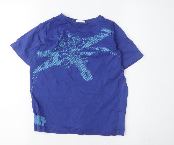 Next Boys Blue Star Wars T-Shirt, Size 7, Graphic Print, Regular Fit