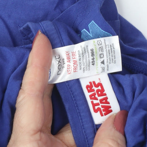 Next Boys Blue Star Wars T-Shirt, Size 7, Graphic Print, Regular Fit