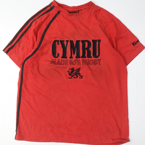 Kooga Men's Red Rugby T-Shirt, S, Sports Logo