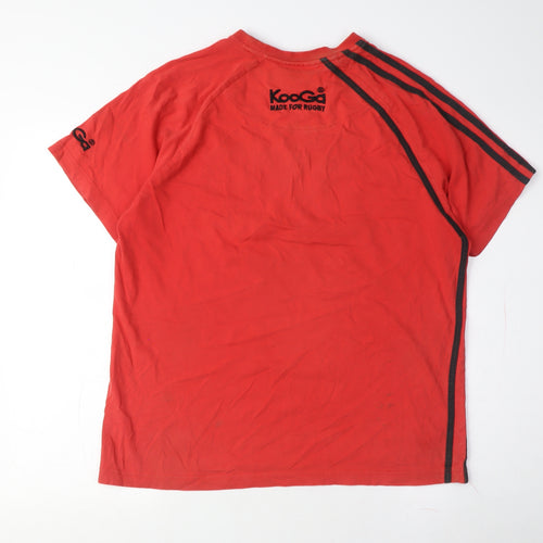 Kooga Men's Red Rugby T-Shirt, S, Sports Logo