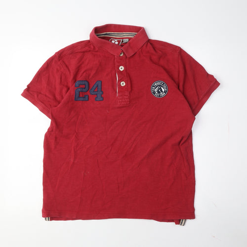 Togs2 Men's Red Polo Shirt M with Logo Accent