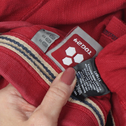Togs2 Men's Red Polo Shirt M with Logo Accent