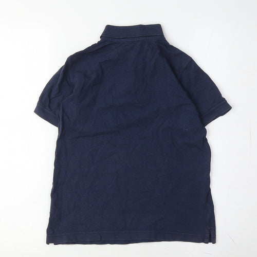 Benetton Boys Blue Polo Shirt, Size 11-12, Short Sleeve
