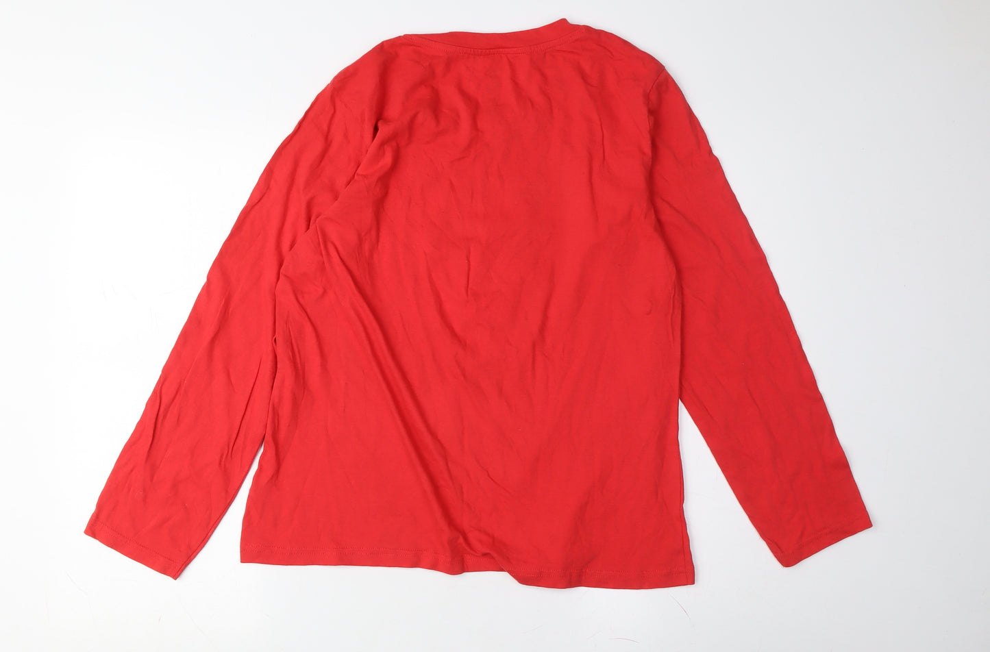 Disney Unisex Red Mickey Mouse Long Sleeve T-Shirt UK 12