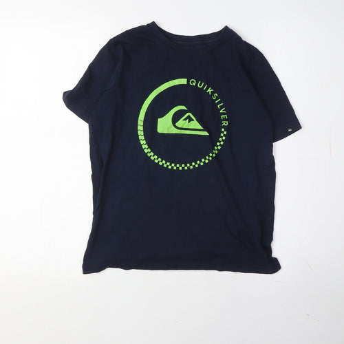 Quiksilver Boys Blue T-Shirt Short Sleeve Logo S