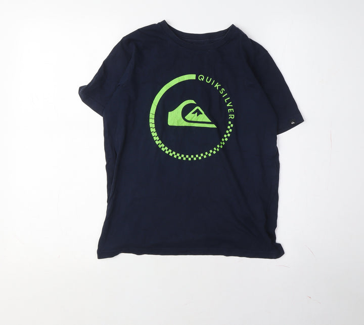 Quiksilver Boys Blue T-Shirt Short Sleeve Logo S