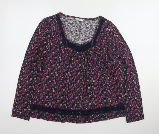 BHS Women's Multicoloured Floral Blouse 12 Petite