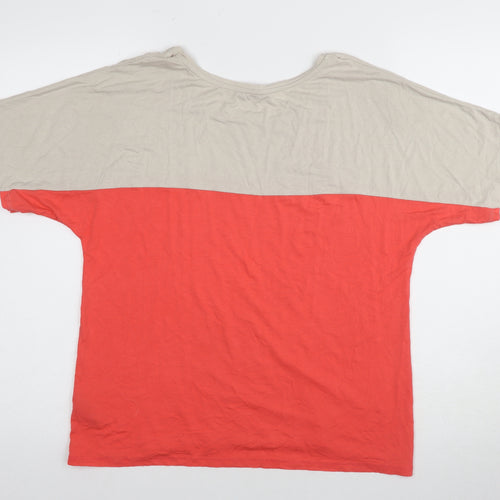 M&Co. Women's Multicoloured Basic T-Shirt, Size 14