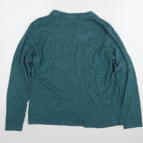 UNIQLO Green Cotton Blend Pullover Sweatshirt Size M