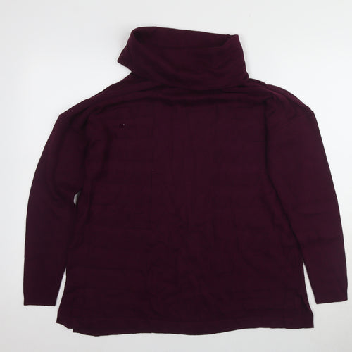 Marks and Spencer Women's Purple Cowl Neck Pullover Jumper, Size 12