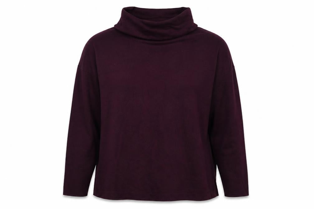 Front view of Marks & Spencer Women's Purple Cowl Neck jumper, size 12