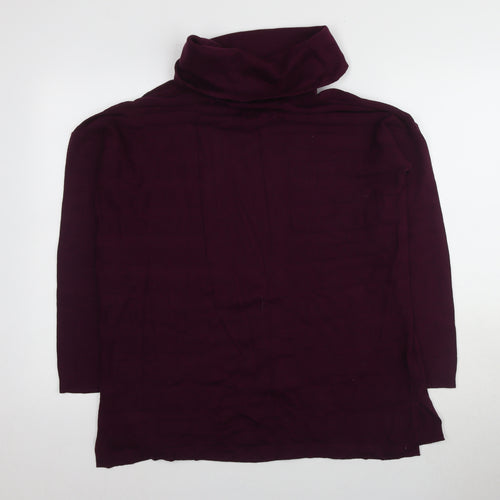 Marks and Spencer Women's Purple Cowl Neck Pullover Jumper, Size 12