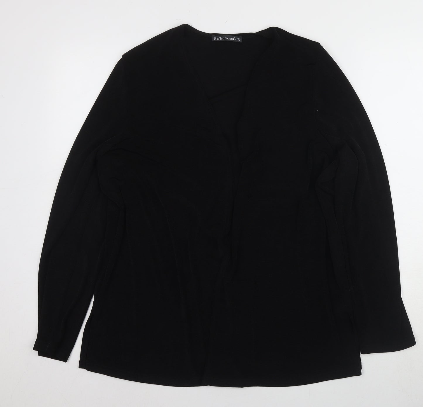 Reflections Women's Black V-Neck Cardigan XL