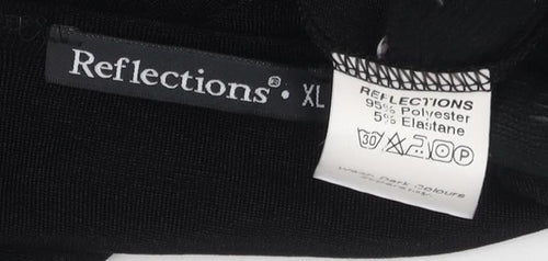 Reflections Women's Black V-Neck Cardigan XL