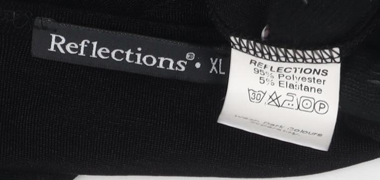 Reflections Women's Black V-Neck Cardigan XL