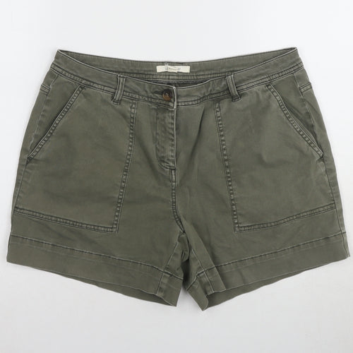 Whistles Women's Green Chino Shorts Size 12