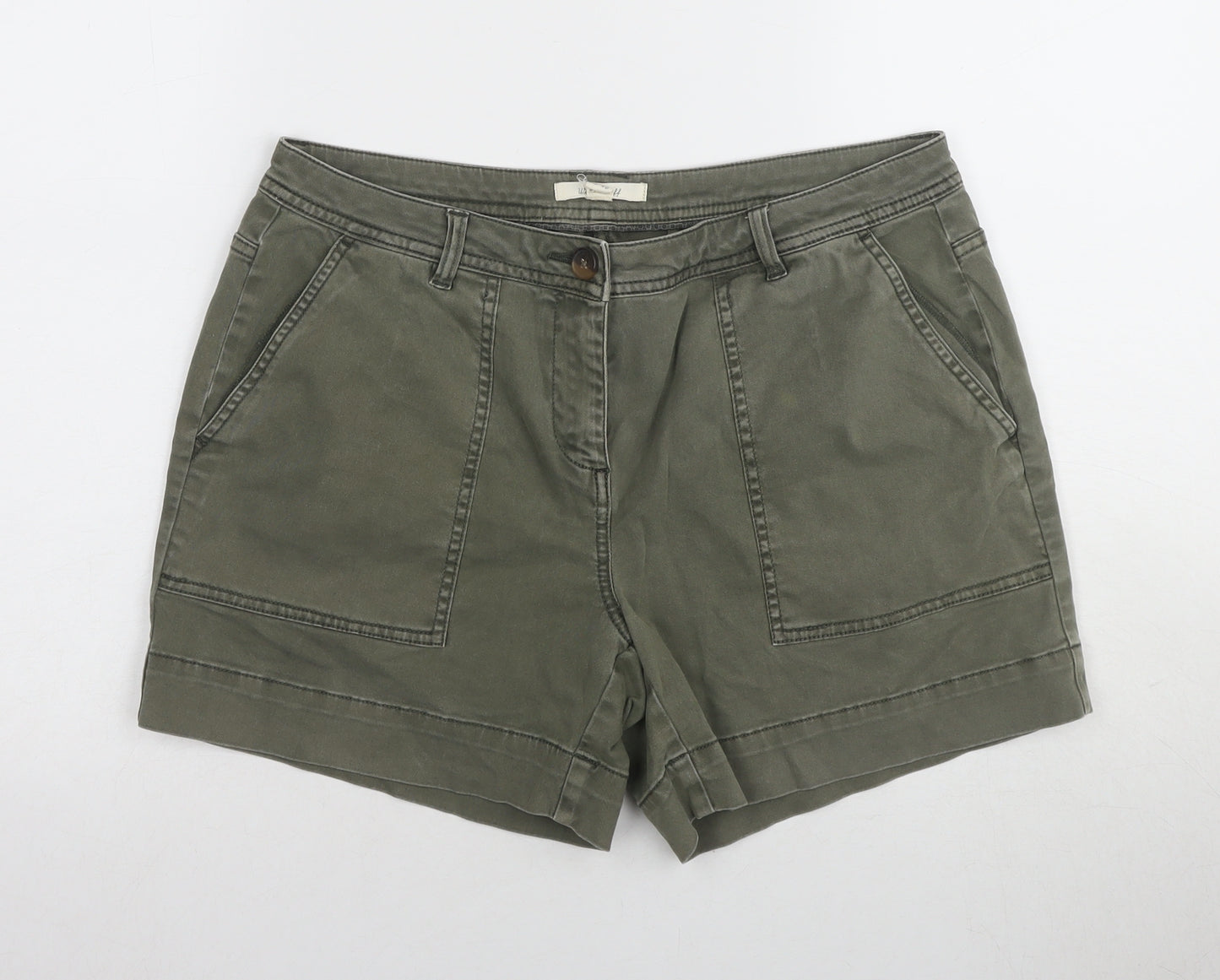 Whistles Women's Green Chino Shorts Size 12