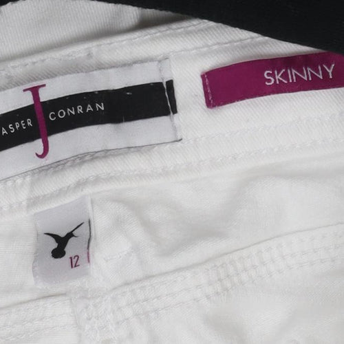 Jasper Conran Women's White Skinny Jeans Size 12