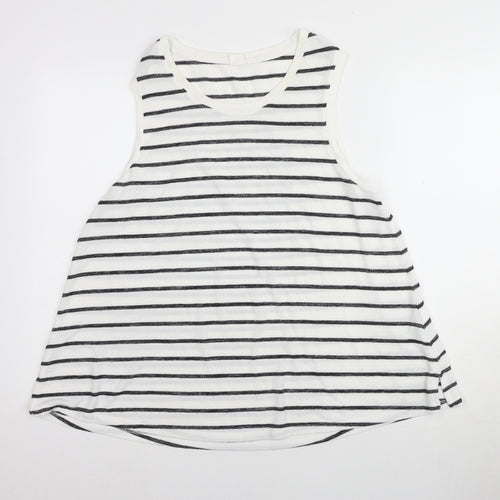 GAP Women's Striped Tank Top Black/White Size L