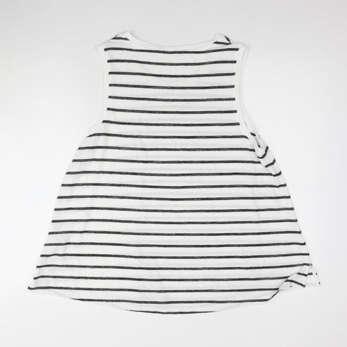 GAP Women's Striped Tank Top Black/White Size L