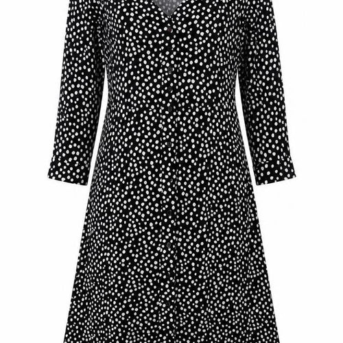 Jane Norman Women's Black Polka Dot Sheath Dress Size 14