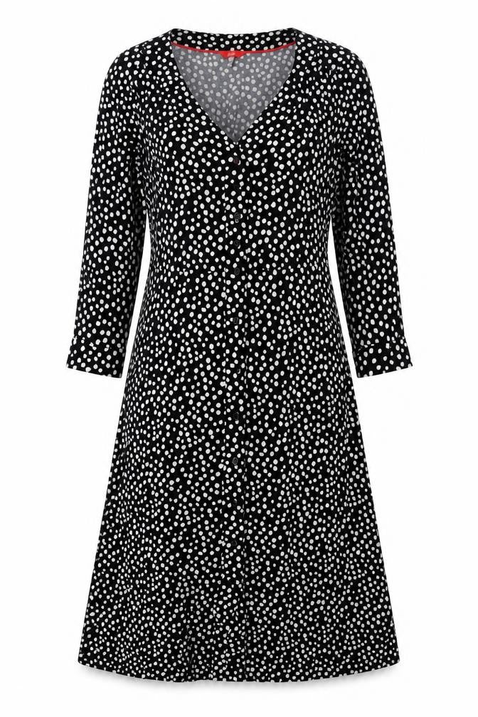 Jane Norman Women's Black Polka Dot Sheath Dress Size 14