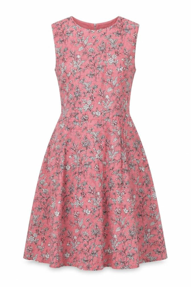 Gap Women's Pink Floral A-Line Dress Size 6
