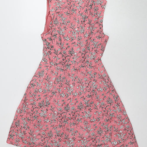 Gap Women's Pink Floral A-Line Dress Size 6