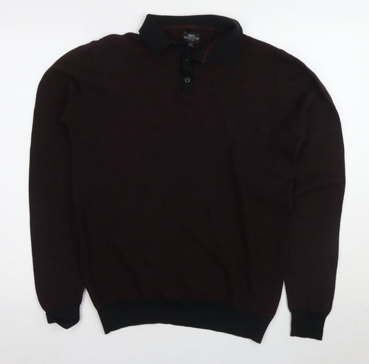 Next Men's Brown Collared Pullover Jumper M