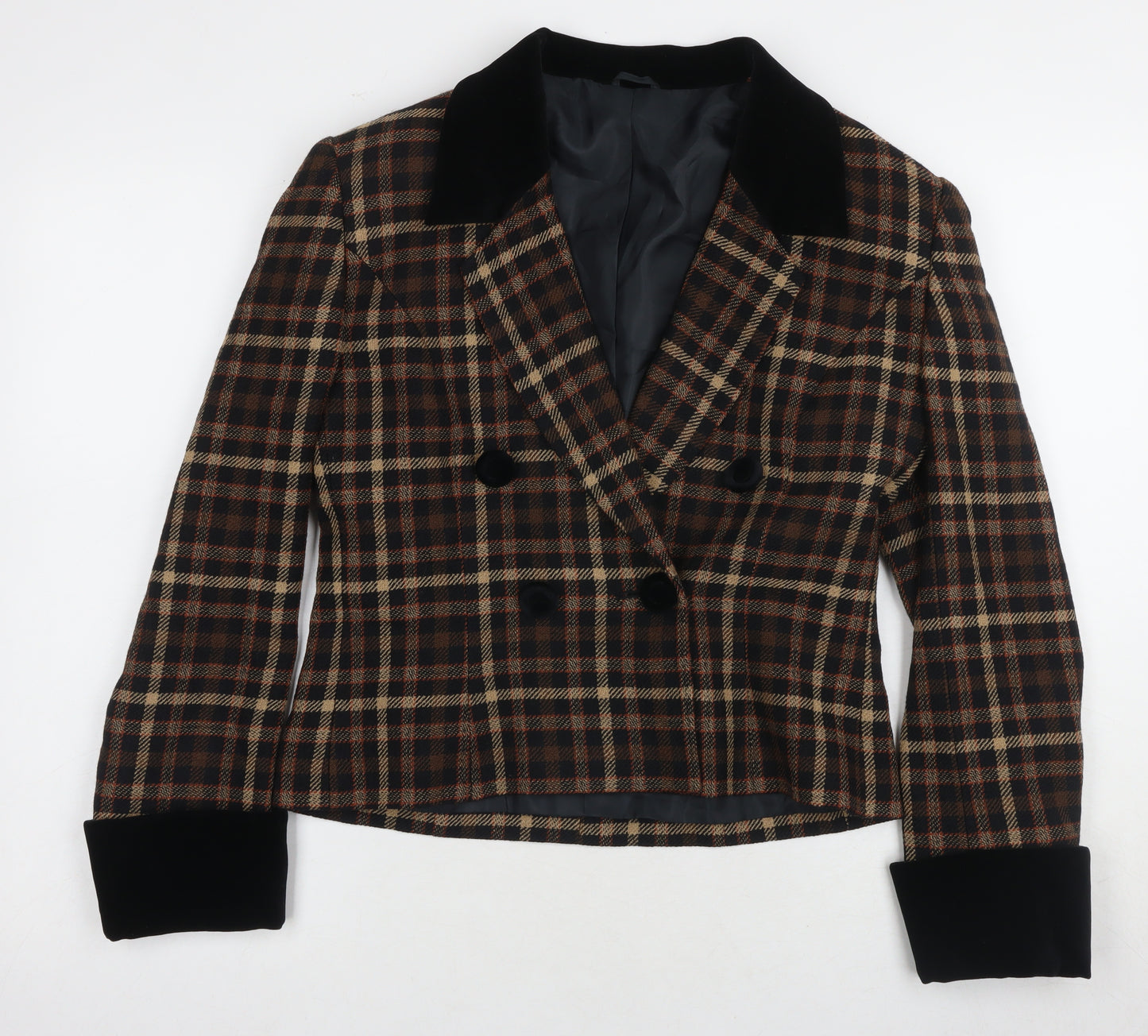 Country Casuals Women's Brown Plaid Blazer Size 10