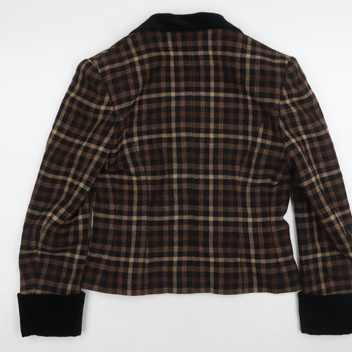 Country Casuals Women's Brown Plaid Blazer Size 10
