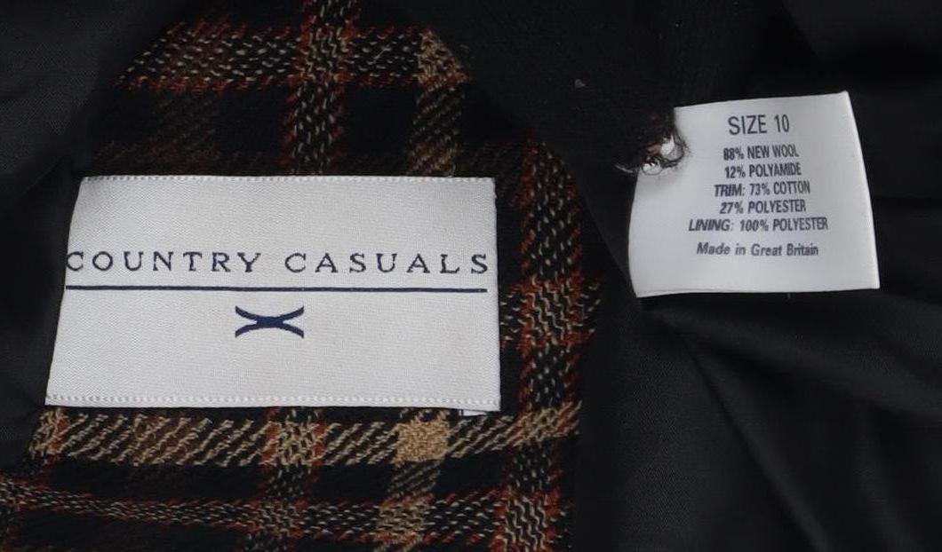 Country Casuals Women's Brown Plaid Blazer Size 10