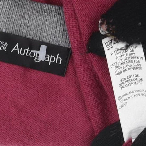 Marks and Spencer Men's Red V-Neck Jumper M