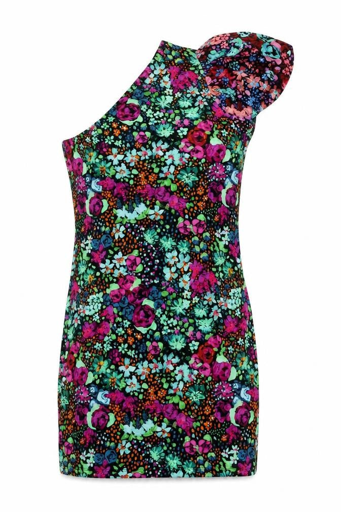 Front view of Oasis Women's Multicoloured Floral Shift Dress S