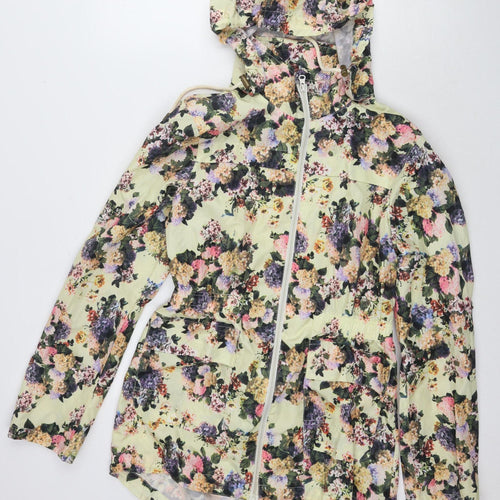 Brave Soul Women's Multicoloured Floral Rain Jacket Size 10