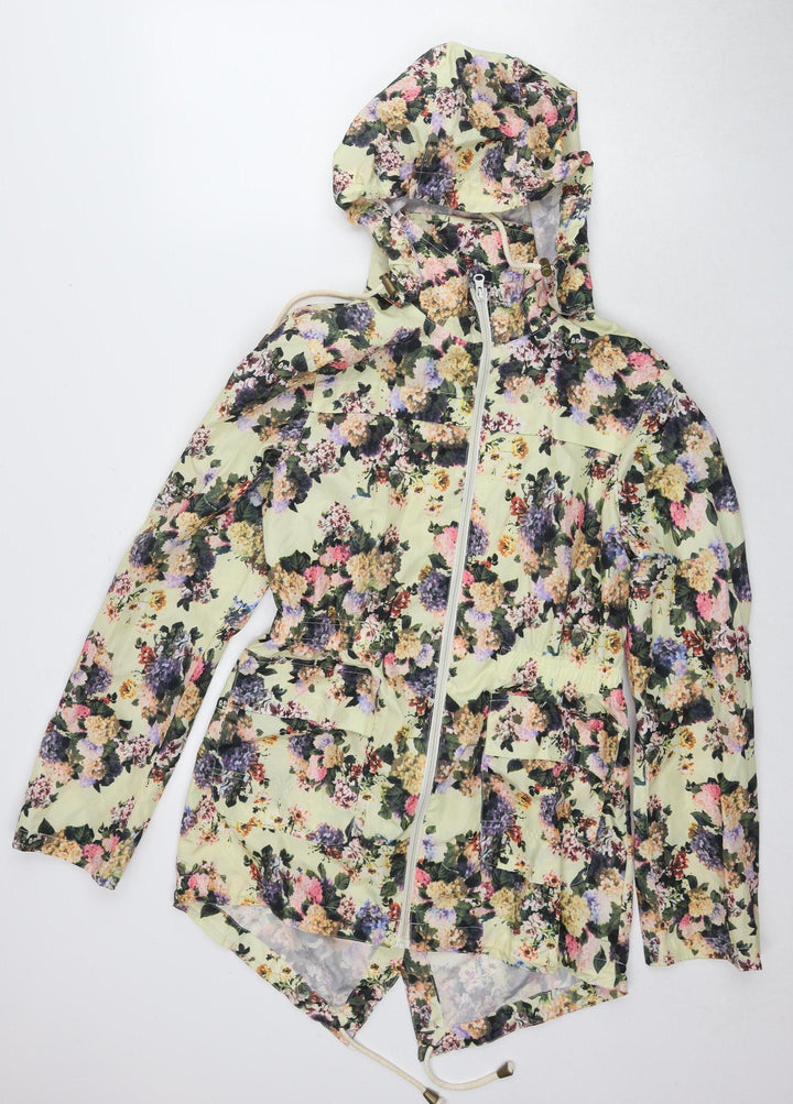 Brave Soul Women's Multicoloured Floral Rain Jacket Size 10