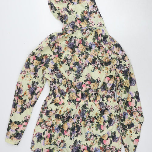 Brave Soul Women's Multicoloured Floral Rain Jacket Size 10