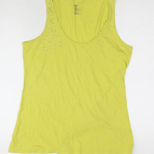 Gap Women's Yellow Sleeveless Tank Top - Size L