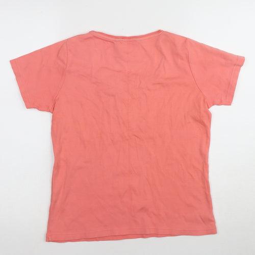 EWM Women's Pink Basic T-Shirt, Short Sleeve, Size S