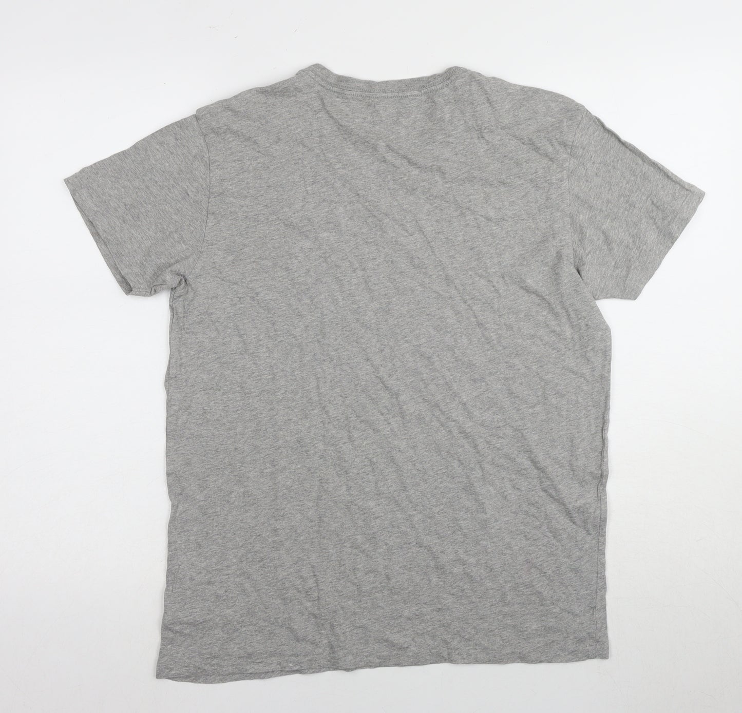 Gap Grey V-Neck Men's Cotton T-Shirt, Size S