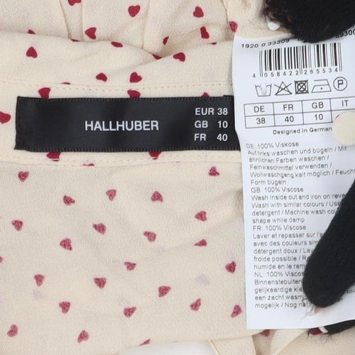 Hallhuber Women's Beige Tunic Blouse UK Size 12